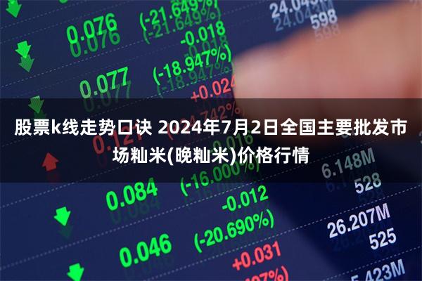 股票k线走势口诀 2024年7月2日全国主要批发市场籼米(晚籼米)价格行情