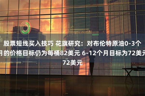 股票短线买入技巧 花旗研究：对布伦特原油0-3个月的价格目标仍为每桶82美元 6-12个月目标为72美元