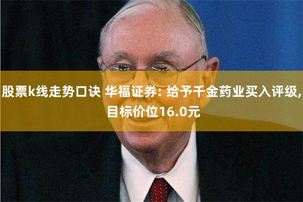 股票k线走势口诀 华福证券: 给予千金药业买入评级, 目标价位16.0元