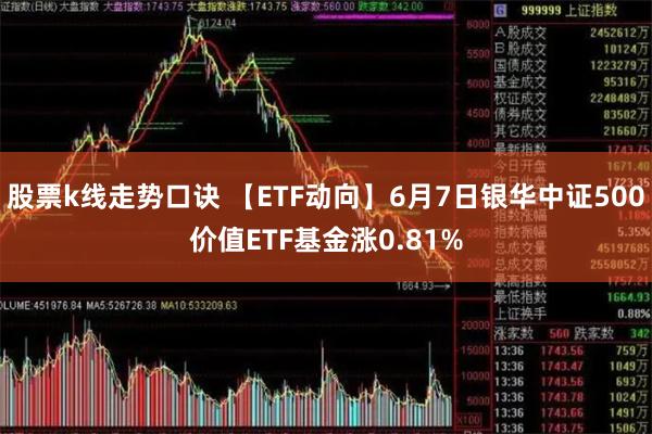 股票k线走势口诀 【ETF动向】6月7日银华中证500价值ETF基金涨0.81%