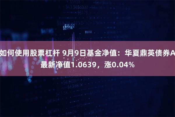 如何使用股票杠杆 9月9日基金净值：华夏鼎英债券A最新净值1.0639，涨0.04%